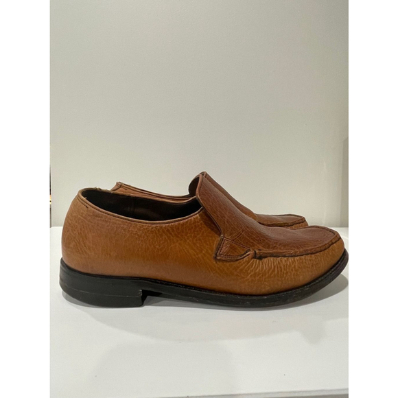 Dack’s Vintage Brown Leather Slip-On Loafers Hand Sewn 6H (fit like 7 wide) - Picture 2 of 16